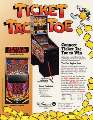 Ticket Tac Toe Flyer from IPDB
