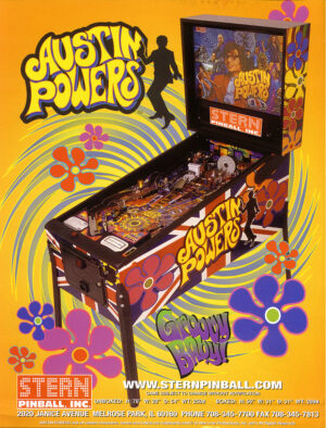 Austin Powers Pinball Flyer