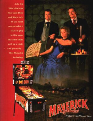 Maverick Pinball Flyer Front