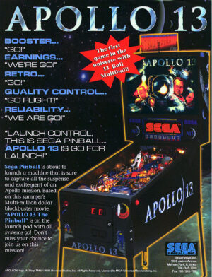 Apollo 13 Pinball Flyer
