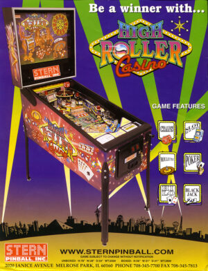 High Roller Casino Pinball Flyer