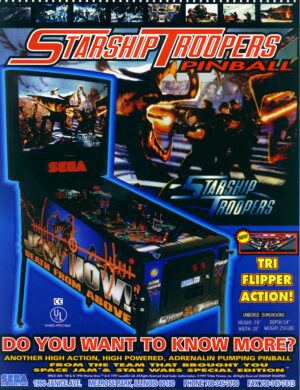starship troopers pinball flyer