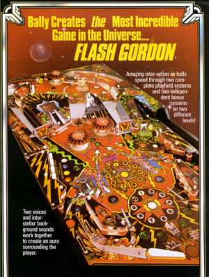 Flash Gordon pinball flyer
