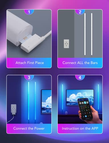 Govee Glide LED Wall Lights, RGBIC Wall Lights, Works with Alexa
