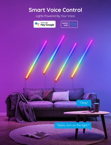Govee Glide LED Wall Lights: RGBIC, Alexa/G Assistant, Smart Music Sync,  64+ Scene Modes, Christmas Decor, 6 pcs