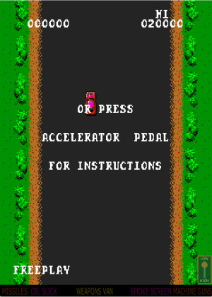 Spy Hunter Free Play Rom Attract Screen 1